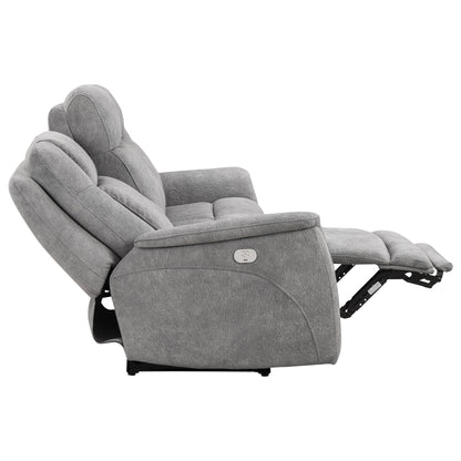 Linus - Zero Gravity Power Reclining Sofa - Hudson Gray
