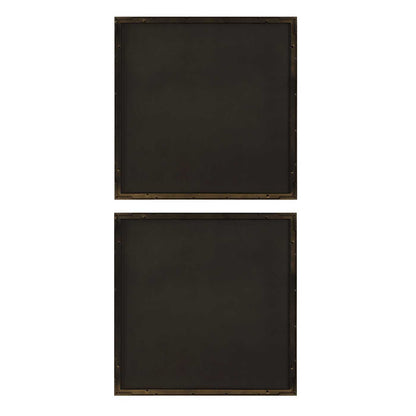 Golden Terrain - Wooden Wall Decor (Set of 2) - Brown / Gold