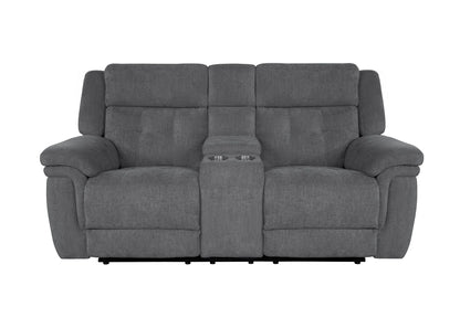 Richland - Power Console Loveseat - Bristol Gray