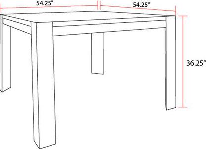 Cedar Fork - Square Counter Table With 4 Counter Stools - Smoked Arabica