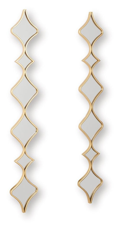 Harriswood - Gold Finish - Accent Mirror Set (Set of 2)