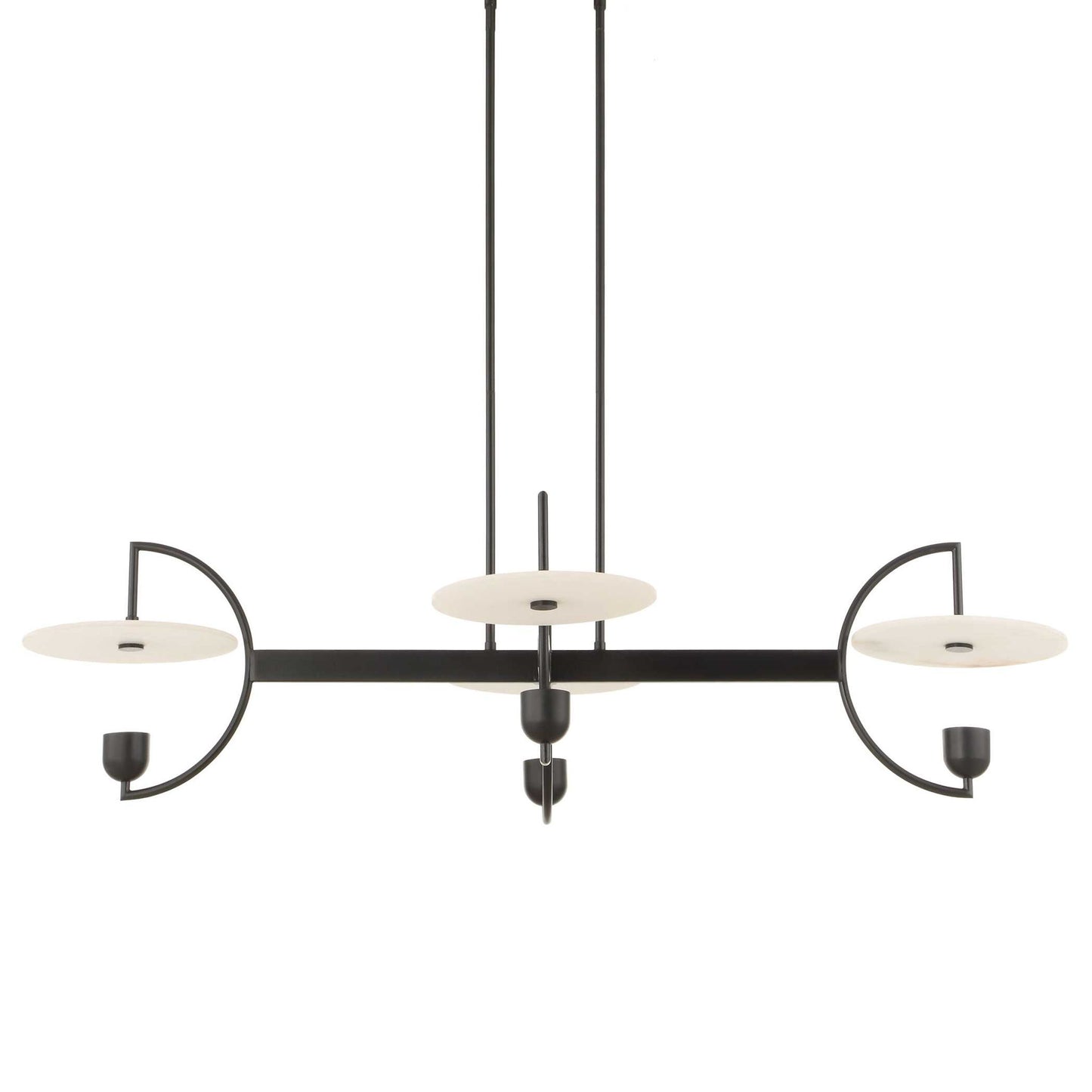 Kyoto - 4 Light Linear LED Chandelier - Black