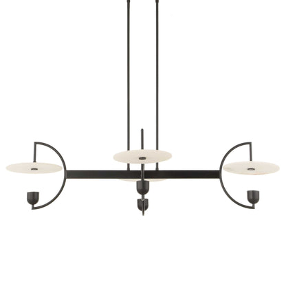 Kyoto - 4 Light Linear LED Chandelier - Black