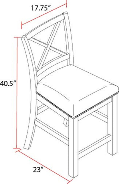 Lodge Dining - Upholstered Counter Chair (Set of 2) - Siltstone