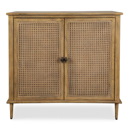 Coast - 2 Door Rattan Cabinet - Woodtone