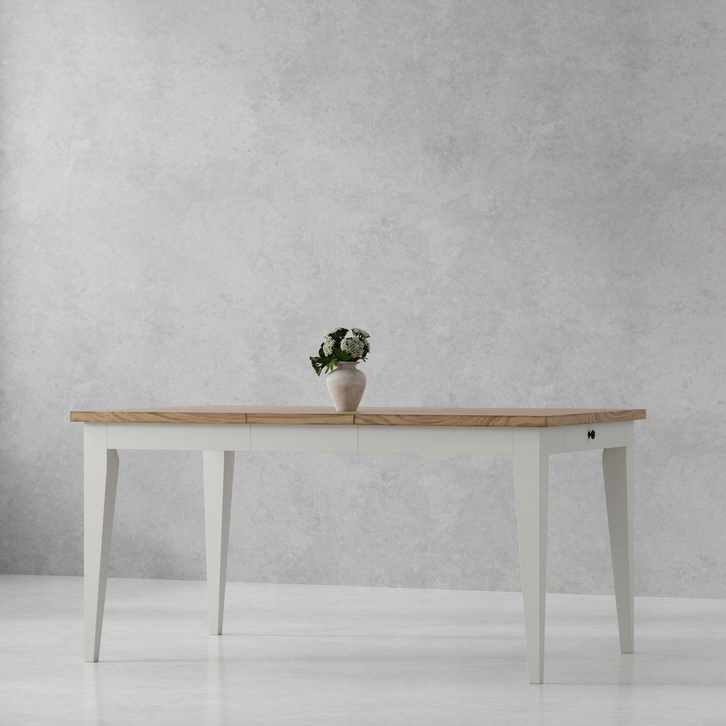 Americana Modern Dining - Rectangular Dining Table With Extensions - Cotton