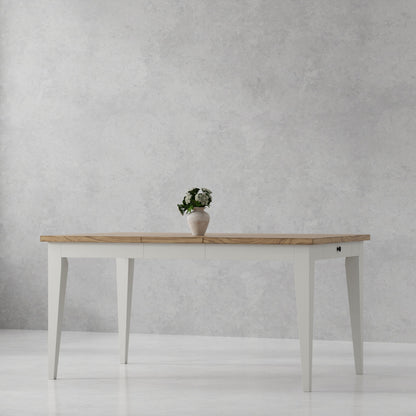 Americana Modern Dining - Rectangular Dining Table With Extensions - Cotton