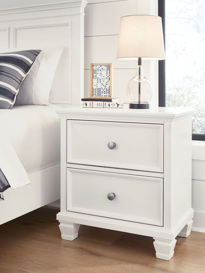 Fortman - White - Two Drawer Night Stand