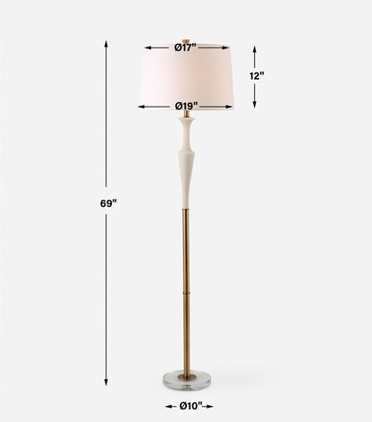 Colette - White Stone Floor Lamp