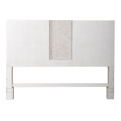 Mirage - King Travertine Panel Headboard - White