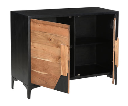 Methone - Two Door Cabinet - Natural / Black