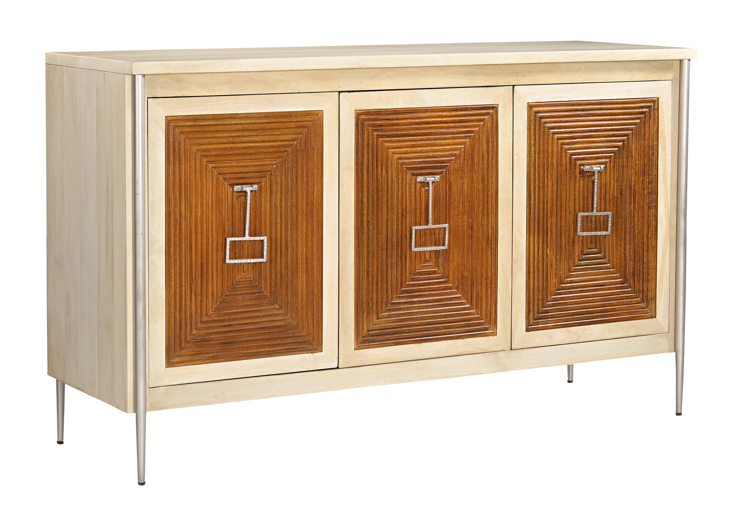 Abita - Three Door Credenza - Cream / Honey