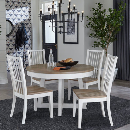 Americana Modern Dining - Round Extendable Dining Table - Cotton