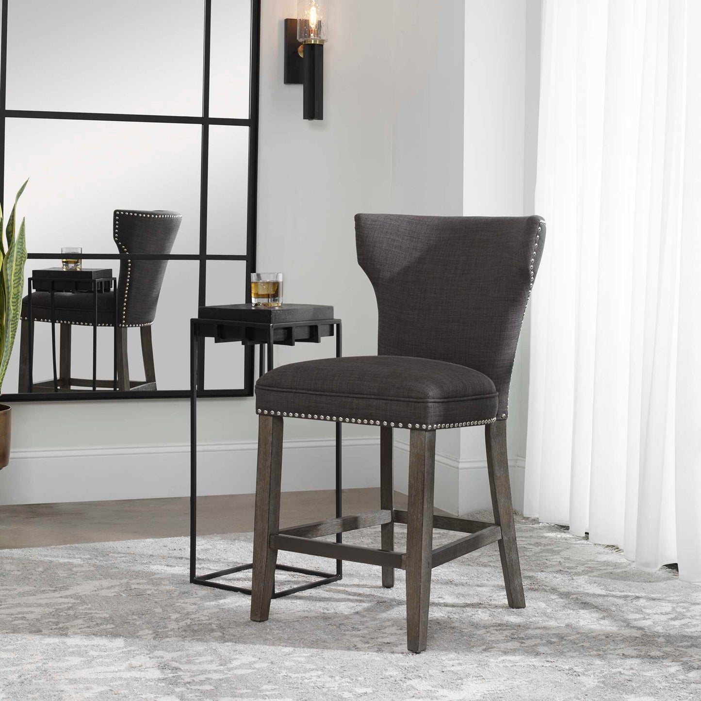 Arnaud - Counter Stool - Charcoal
