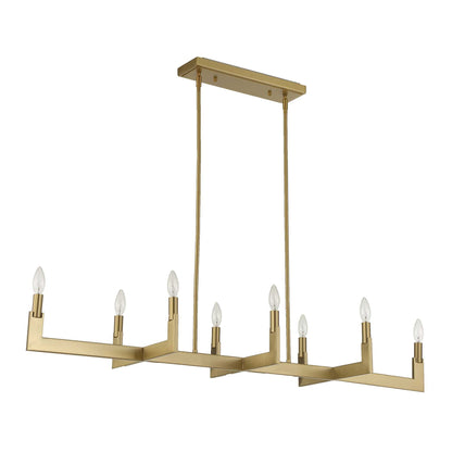 Cordoba - 8 Light Linear Chandelier - Gold