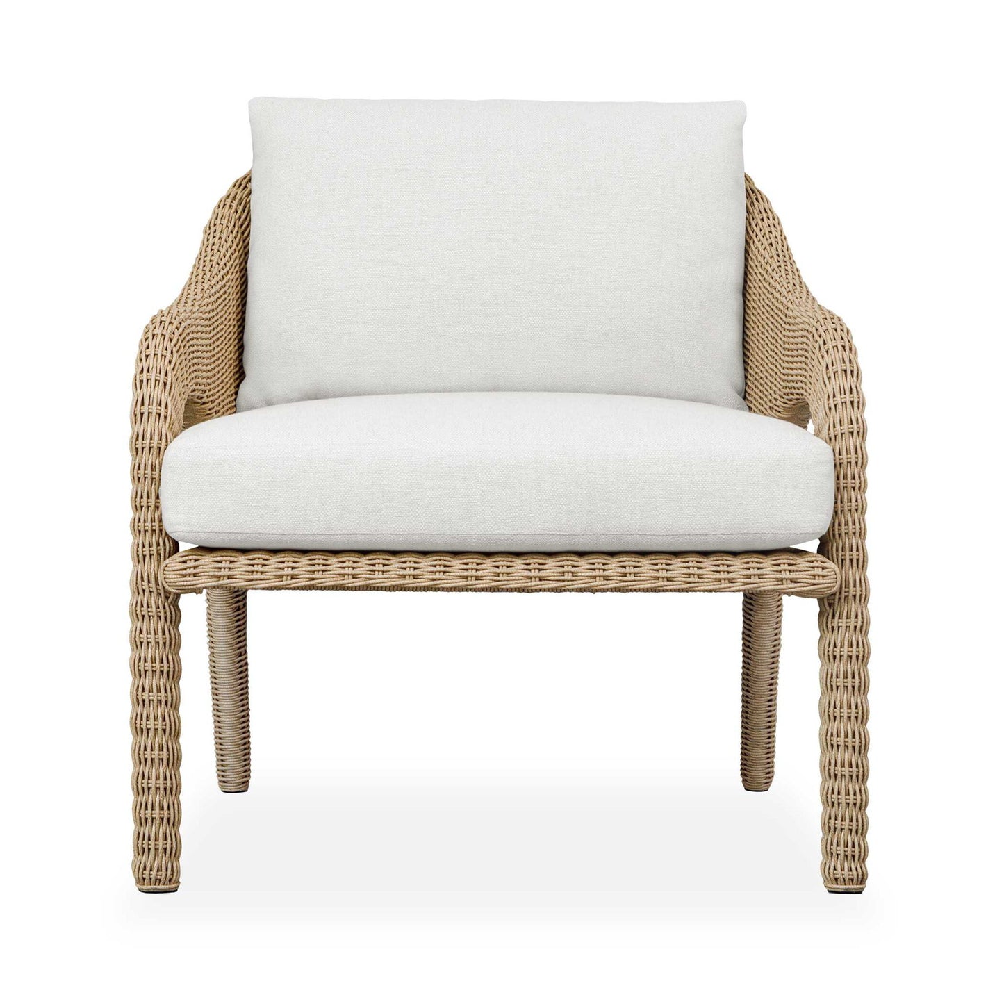 Kavali - Outdoor Wicker Lounge Chair - Woodtone