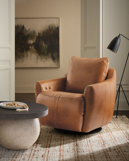 CC - Beau Swivel With Power Footrest - Brown