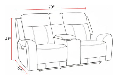 Haywood - Power Reclining Console Loveseat - Butternut