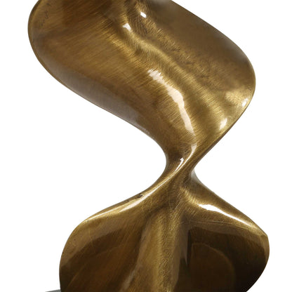 Spiraling - Cordless Brass Buffet Lamp - Black / Gold