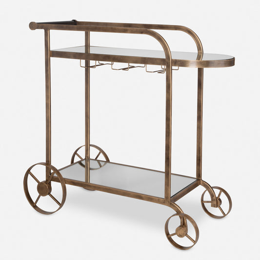 Carrinho - Antique Bar Cart - Brass