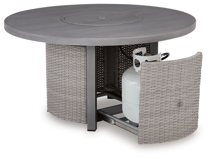 Half Moon Beach - Round Fire Pit Table - Gray
