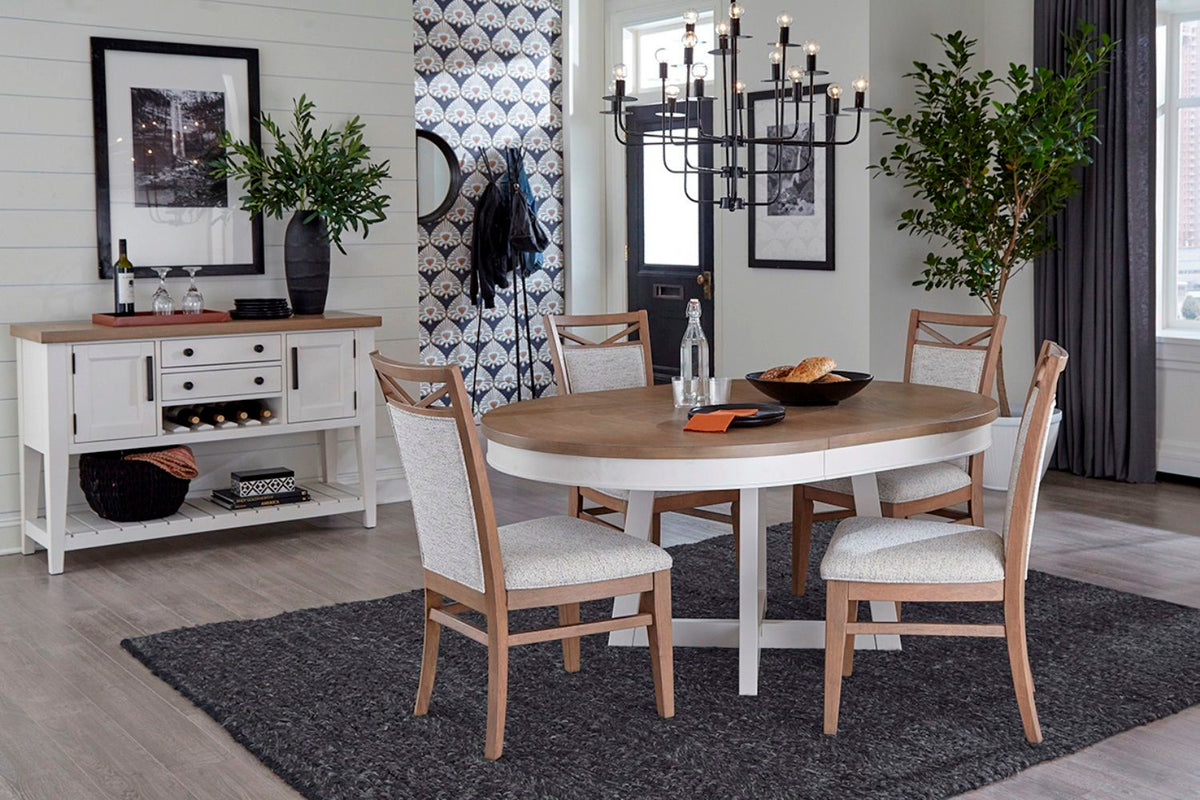 Americana Modern Dining - Upholstered Dining Chair (Set of 2) - Cotton White
