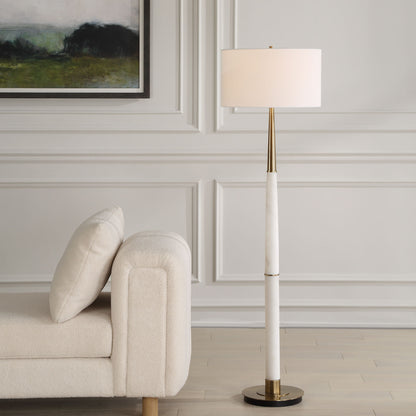 Faro - White Marble Floor Lamp