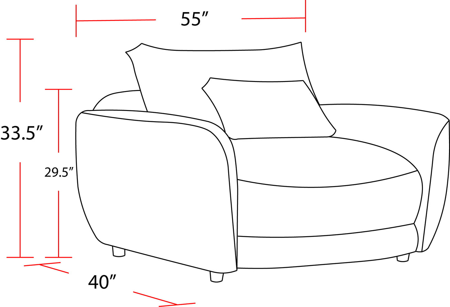 Utopia - Chair and A Half With Lumbar Pillow