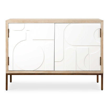 Weimar - 2 Door Cabinet - White / Woodtone