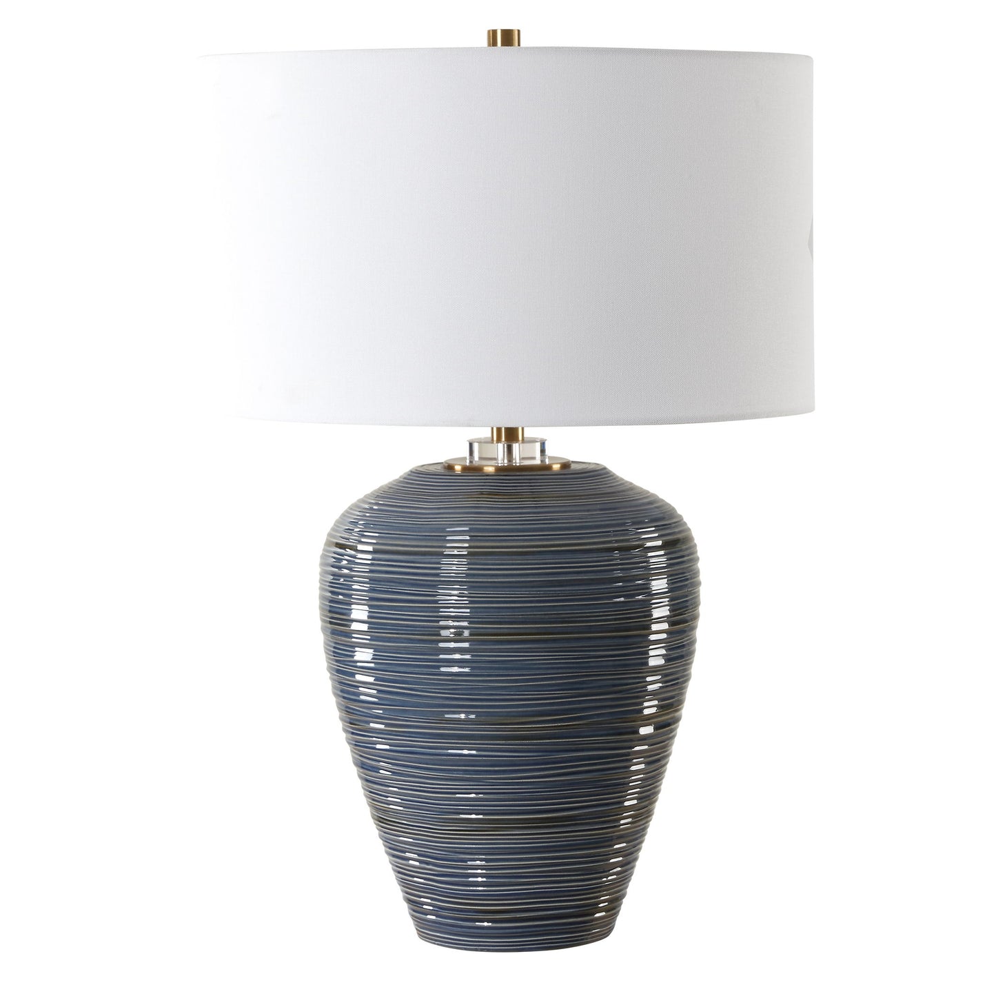 Moher - Glossy Blue Table Lamp