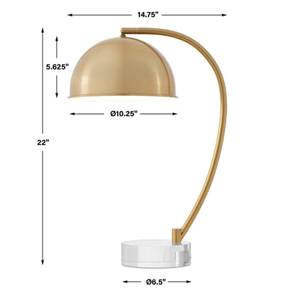 Romani - Brass Desk Lamp - Gold
