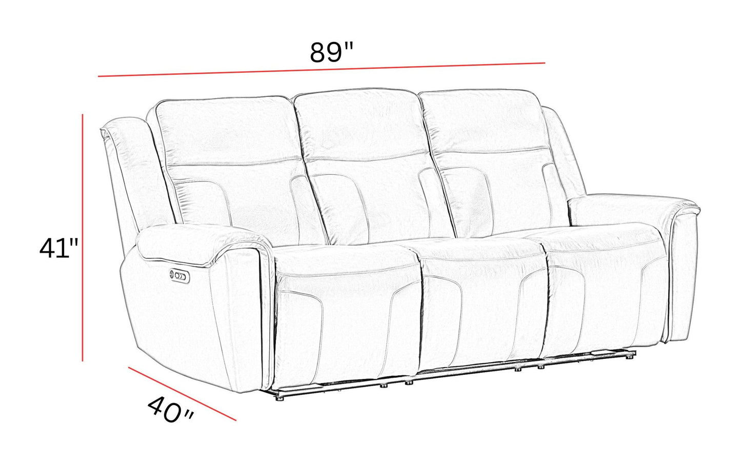 Atlantis - Power Reclining Zero Gravity Sofa