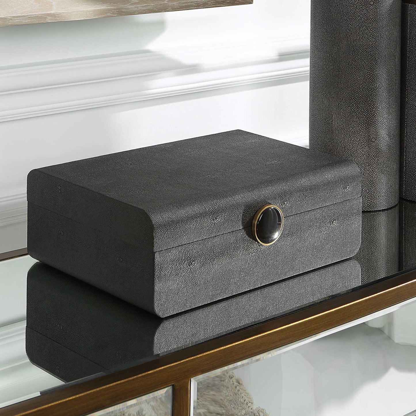 Lalique - Shagreen Box - Black