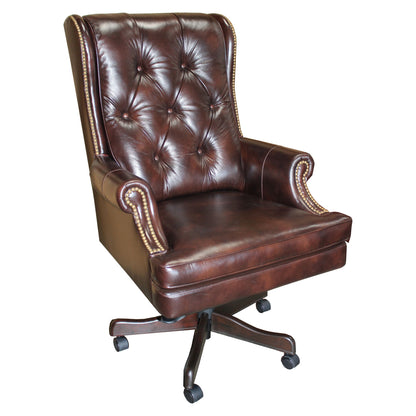 Dc#112 - Ha - Desk Chair - Havana w/ Brown Base