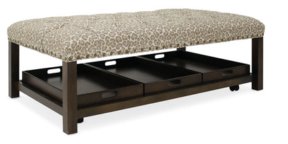 Hollis - Rectangle Tufted Tray Ottoman