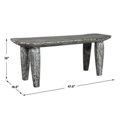 Fade To Black - Wood Bench - Black / White