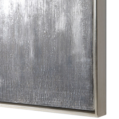 Gray Showers - Hand Painted Canvases (Set of 3) - Dark Gray