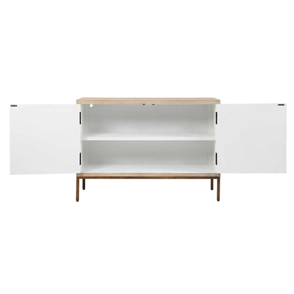 Weimar - 2 Door Cabinet - White / Woodtone