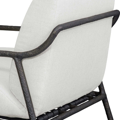 Thayer - Outdoor Upholstered Lounge Chair - Bronze / White