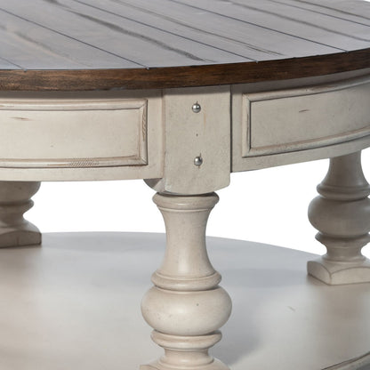 Morgan Creek - Round Cocktail Table - White