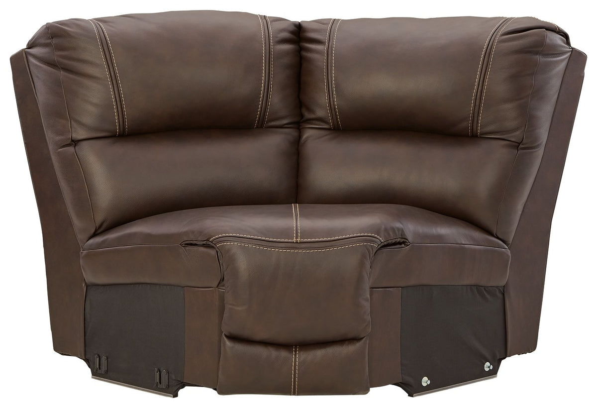 Dunleith - 9-Piece Power Reclining Sectional - Chocolate