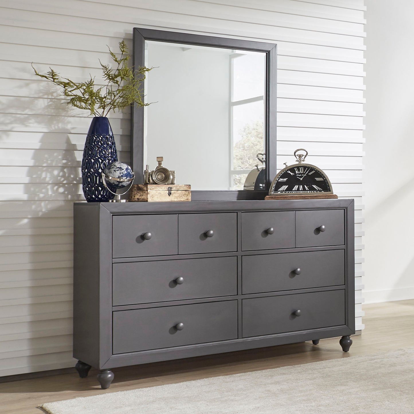 Cottage View - Panel Bed, Dresser & Mirror