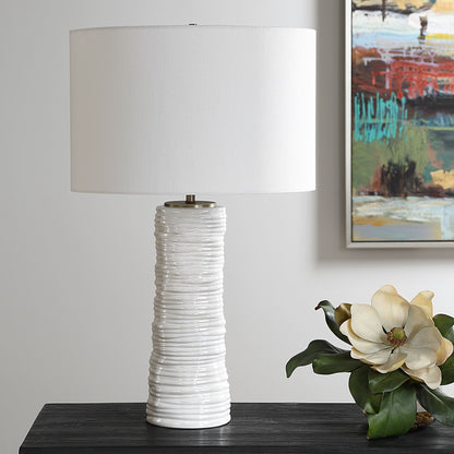 Pavlova Glossy - White Table Lamp