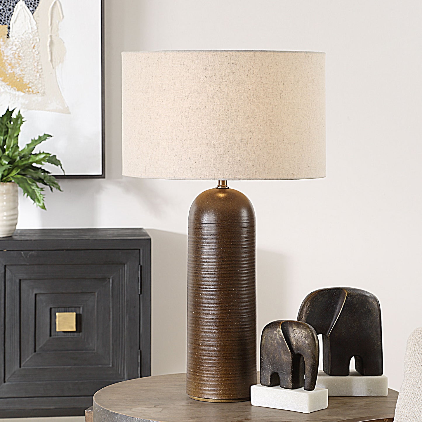 Trexler - Table Lamp - Brown Dark Brown