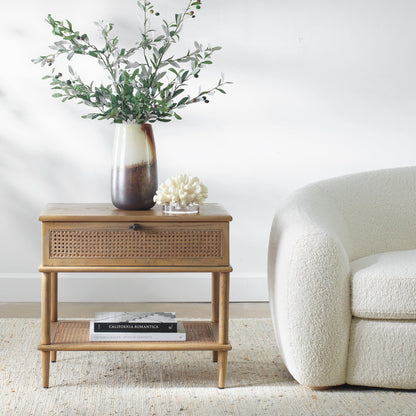 Coast - Rattan Cane Side Table - Light Brown