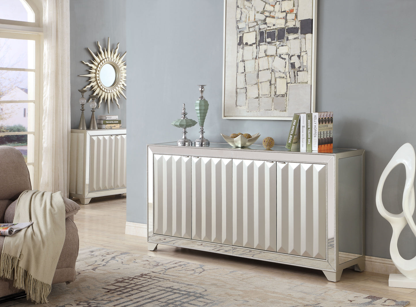 Eliza - Four Door Credenza - Elsinore Champagne