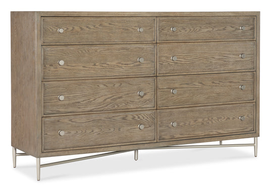 Sonnet - Eight-Drawer Dresser - Dark Gray