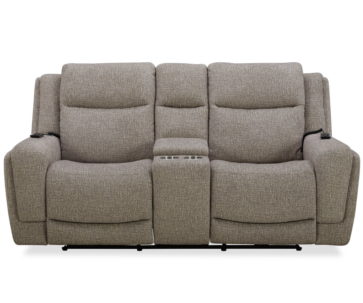 Penfield - Power Reclining Zero Gravity Console Loveseat With Heat, Massage And Speaker - Frappe