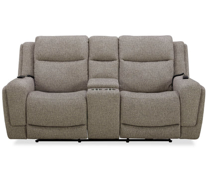 Penfield - Power Reclining Zero Gravity Console Loveseat With Heat, Massage And Speaker - Frappe