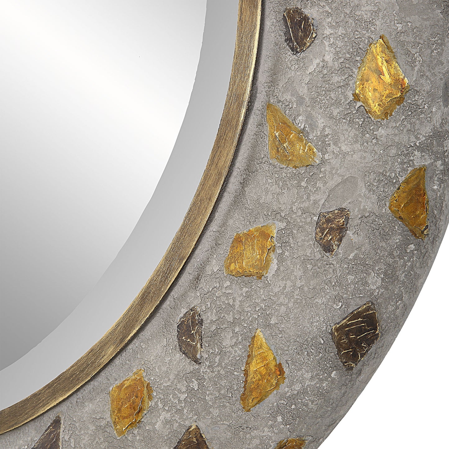 Copper Terrazzo - Round Mirror - Gold